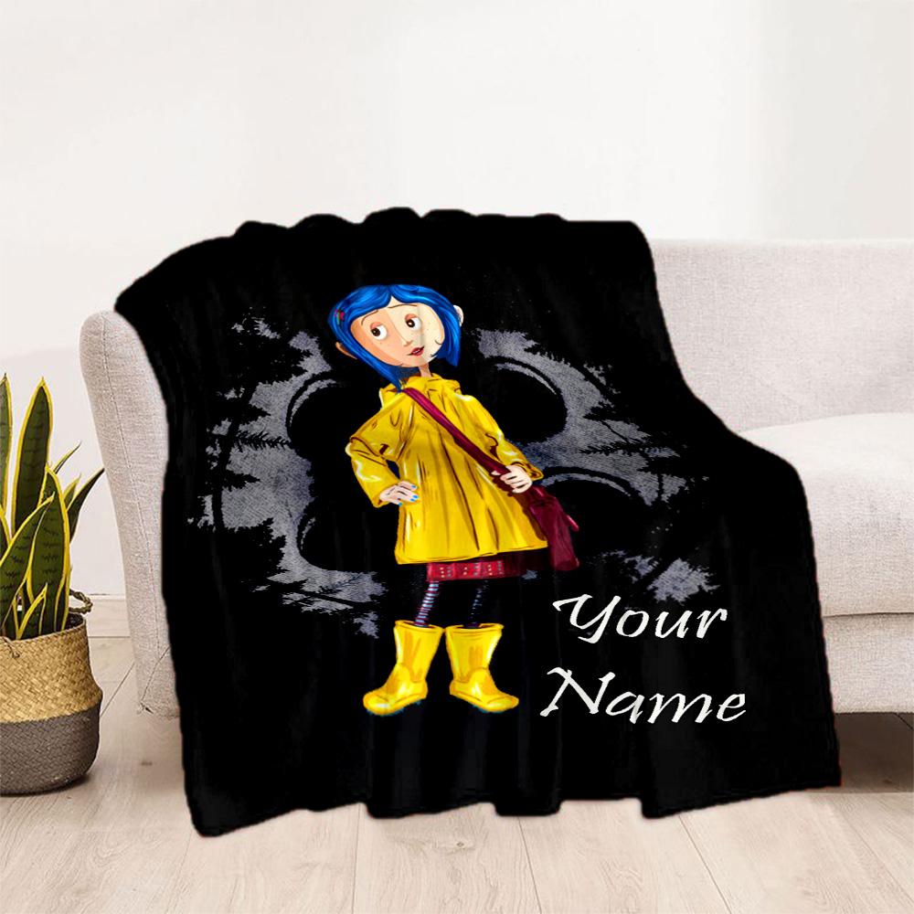 Gothic Fashion Icon Customize Text Blanket Cozy Customizable Blanket Durable Comfort Versatile for Office Living Room Picnics Bedding All-Season Use