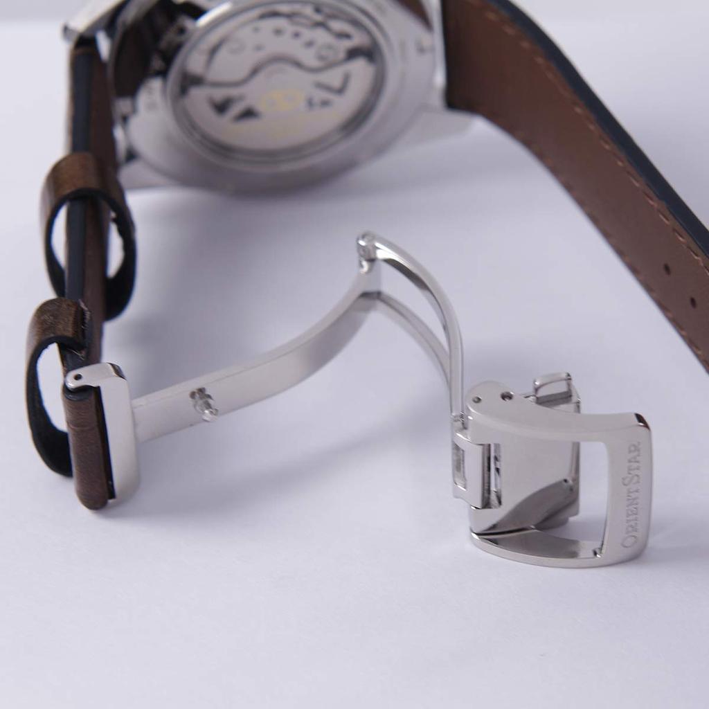 Orient Pánské automatické hodinky ORIENT STAR s ručním nátahem, 50hodinovou rezervou chodu, moderním skeletonovým designem RE-AV0006Y00B [Importované]