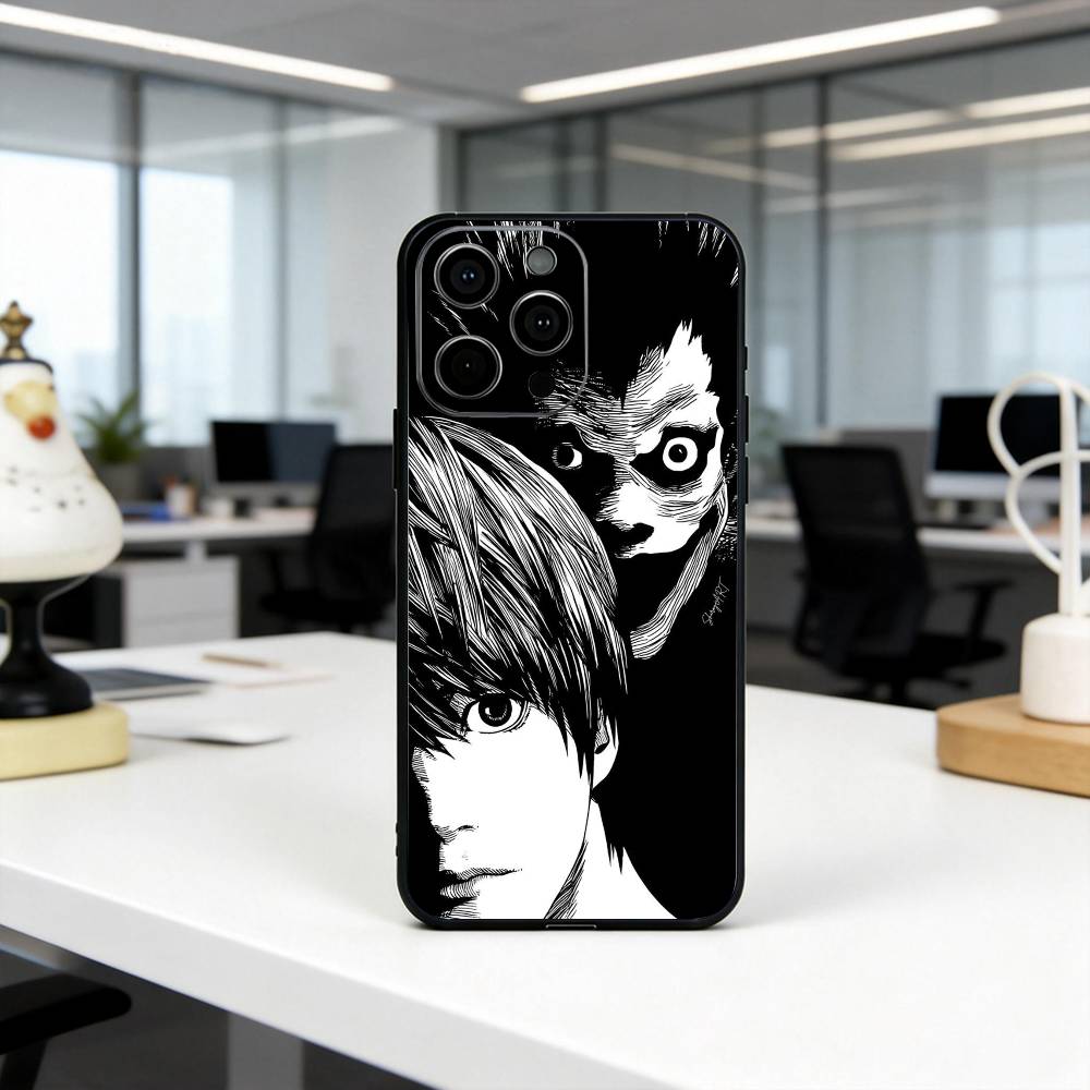 D-Death N-Note L Lawliet-DNLL Phone Case For iPhone 17,16,15,14,13,12,11 Plus,Pro Max,XS,Soft Silicone Black Cover