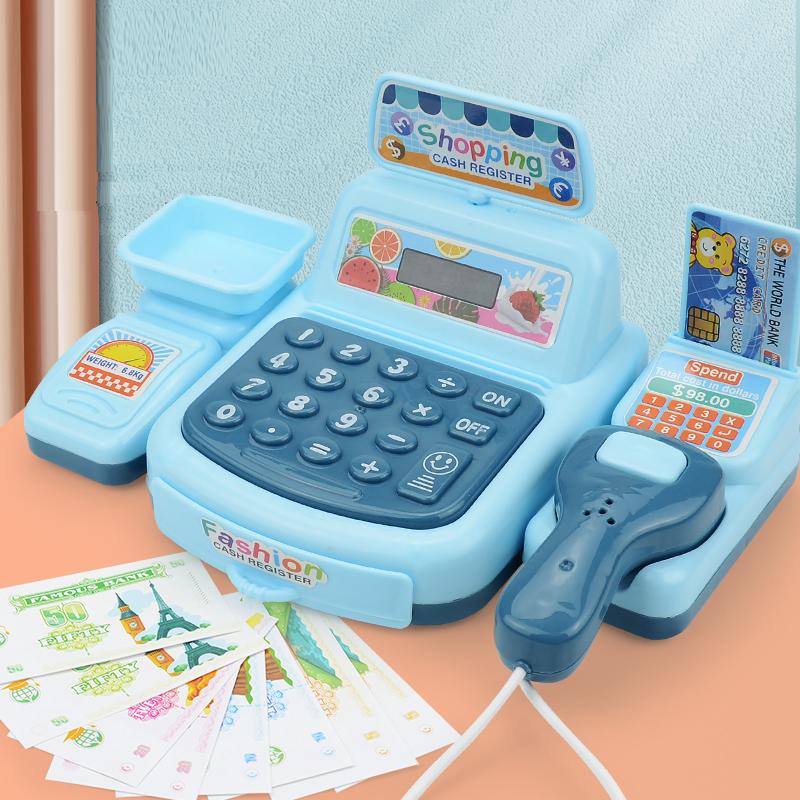 Simular Una Caja Registradora Simular Caja Registradora de Supermercado Juguetes Sonoros y Luminosos para Niños Juguetes para Jugar en Casa Juguetes de Compras