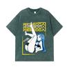 275 GSM Washed T-shirts 100% Cotton Cyberpunk Edgerunners V4 Rebecca Print Unisex Heavy Cotton T Shirt