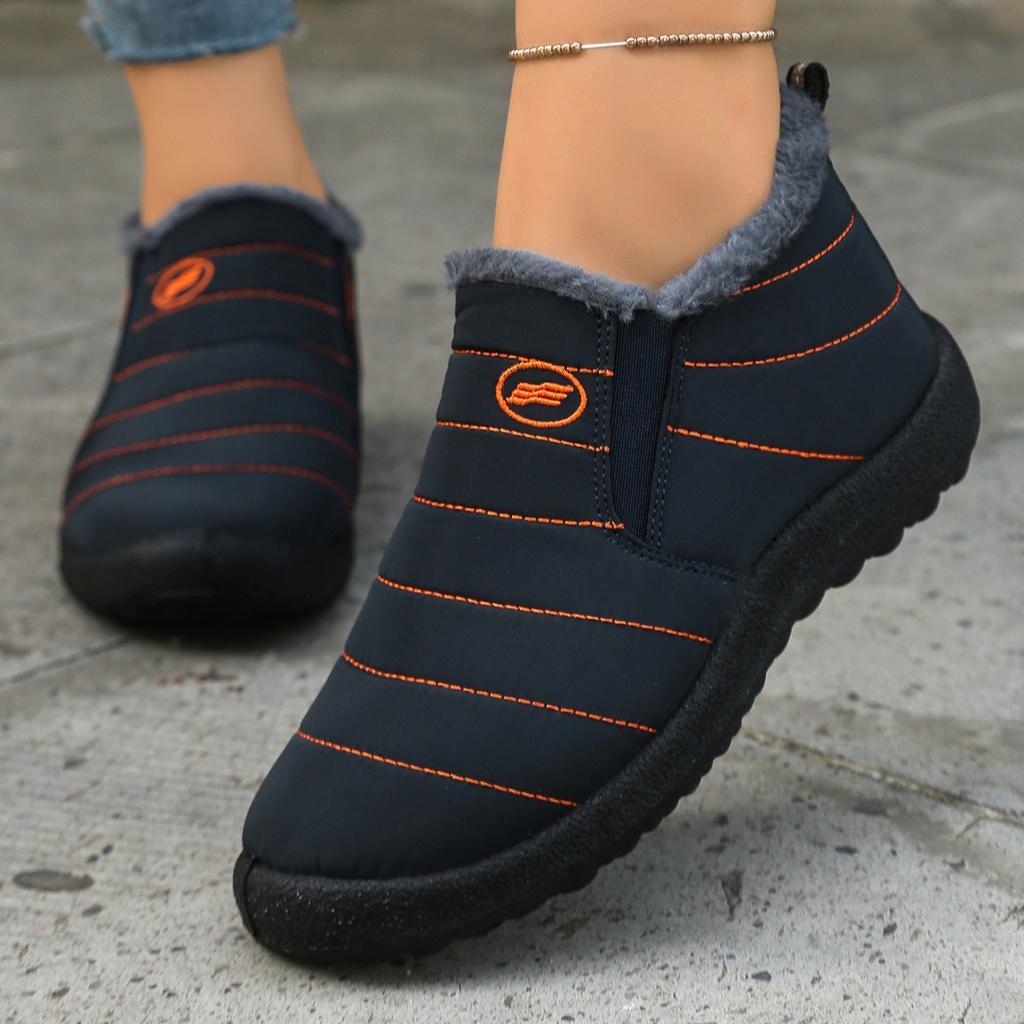 Neue Baumwollstiefel in Übergröße, gefütterte und verdickte Schneestiefel, thermische Freizeitschuhe