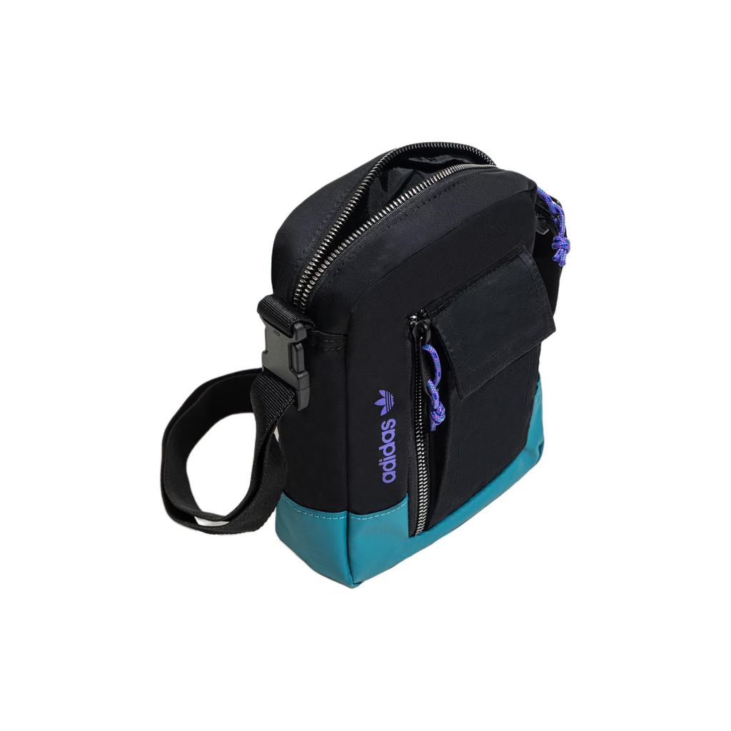 New Adidas Recycled Polyamide+Recycled Polyester Shoulder Bag Crossbody Bag Small Size Unisex Black JF0526