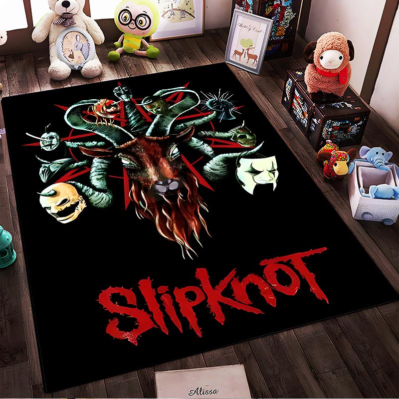 Dunkelhelm mit feurigem Augen-Design Teppich Rutschfester Teppich geeignet für Wohnzimmer- und Schlafzimmer-Sofas