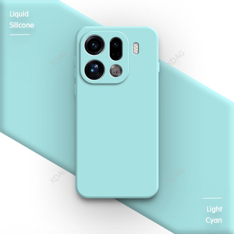 

Базовий чохол для телефону для OPPO Find X9 Pro X9Pro 5G М який Простий Рідкий силікон Класичний Дизайн з прямими краями Висока якість Задні кришки OPPO Find X9 світло-блакитного кольору