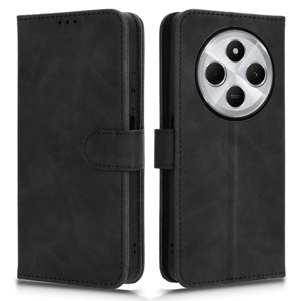 For Xiaomi Poco C75 4G/Redmi 14R 5G/14C 4G Leather Case Skin-Feel Anti-Drop Wallet Flip Phone Cover