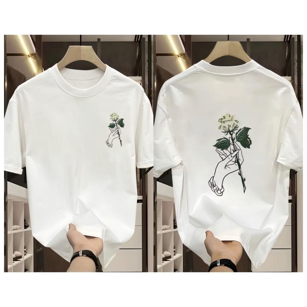 Heavy Cotton Versatile Short-sleeved T-shirt Men's and Women's American Ins Trend Creative Design Print Top T-shirt