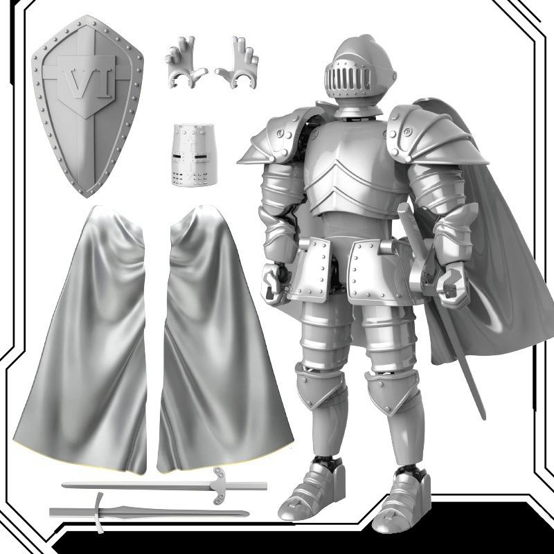Medieval Knight Action Figure 3D Printed Knight Collection Exquisite Medieval Statue Desk Decoration for Families, Lovers Gifts