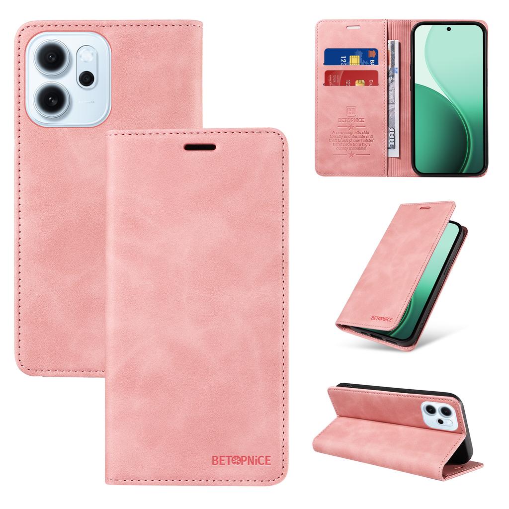 Pour Oppo Reno15 F 5G Coque BETOPNICE Fermeture Magnétique Portefeuille Bloquant RFID Support Housse de Téléphone en Cuir