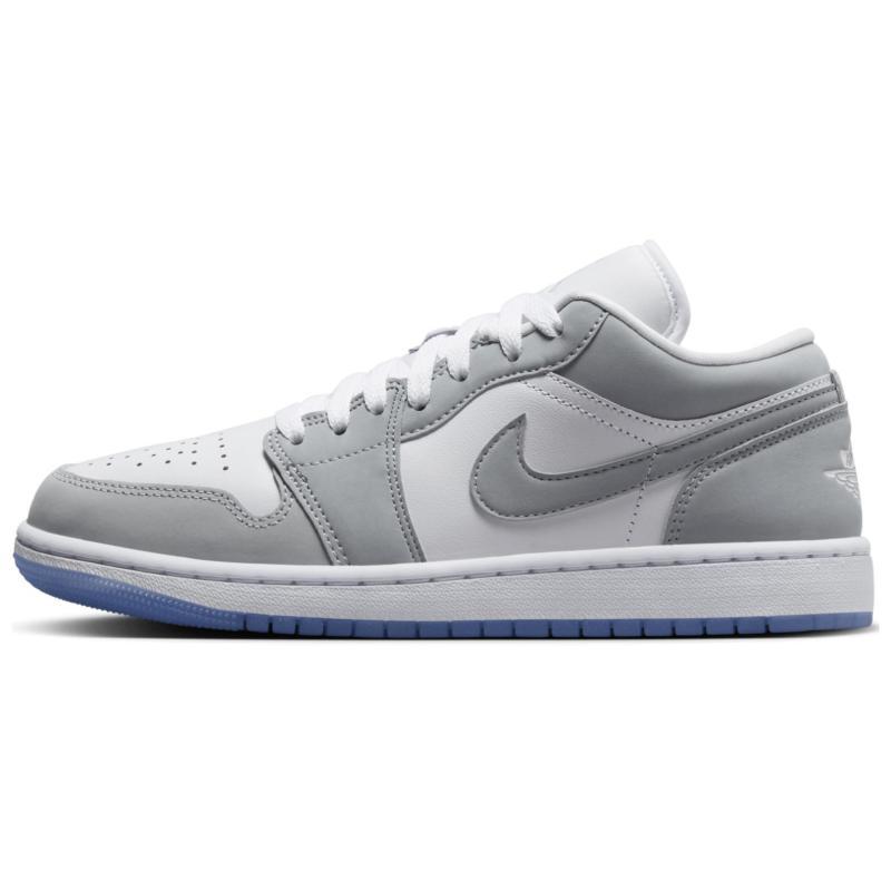 

Jordan Air Jordan 1 Slip Resistant Abrasion Resistant Low top Vintage Basketball Shoes Unisex White Gray Jordan DC0774-105-2024 36