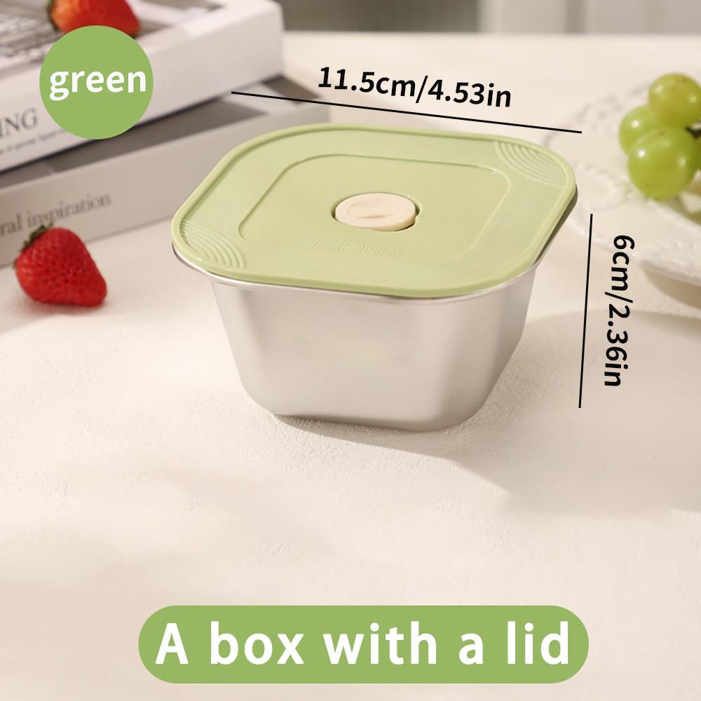 

Leak proof ice cream storage container with lid, available in 3 colors - free reusable waterproof stainless steel dessert box