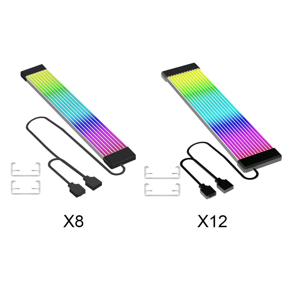 5V 3Pin ARGB Sync Board 8/24PIN Motherboard Power Extension Cable Flexible LED Strip Light DIY Kit for Computer Power Supply