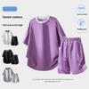 Ice-Cool Cotton Men's Two-Piece Set: Short-Sleeve T-Shirt & Five-Point Pants, Summer 2026 New Style, Casual Sportswear for Students