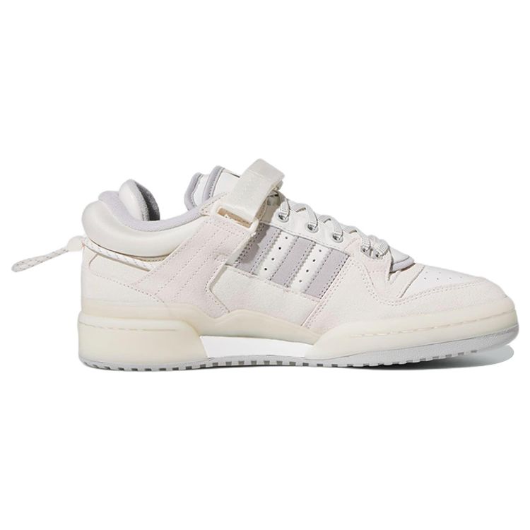 Bad Bunny X Adidas Forum Buckle Low Last Forum Unisex Sneakers White Cloud-White Clear-Onix HQ2153
