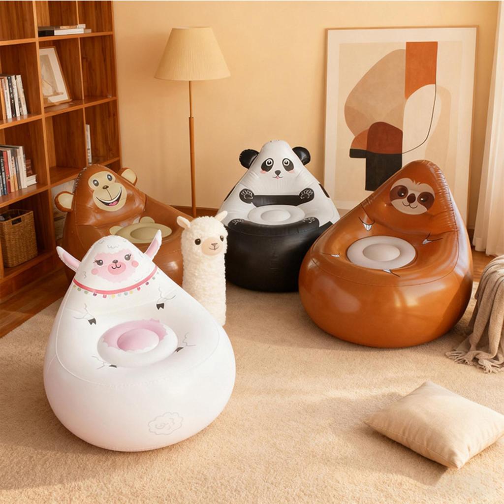 Inflatable Couch Foldable Animal Shape Seat Inflatable Sofa For Kids Camping Patio Beach Travel Indoor Backyard Garden
