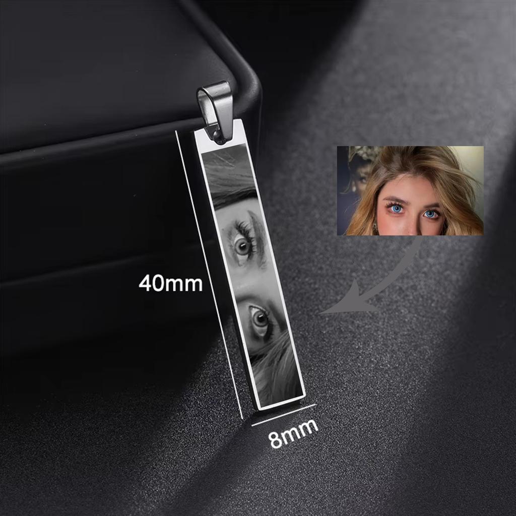 Lemegeton Custom Eye Neckalce Single Sided Photo Pendant Colorful Memorial Personalized Jewelry Women Men Picture DIY Trend Gift