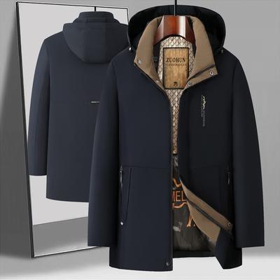 Autunno e inverno cammello pile spesso caldo business casual cotone imbottito vestiti uomini di mezza età cotone imbottito giacche e giacche del padre