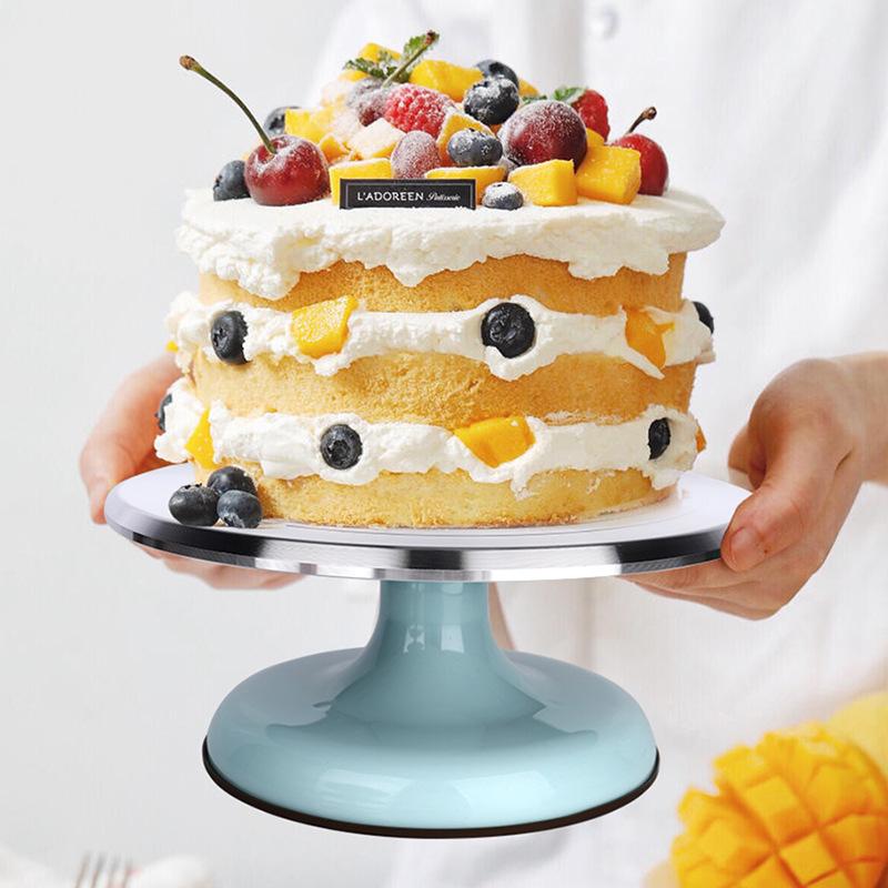 10/12 Inch Aluminum Alloy Cake Turntable, Baking and Decorating Table, Birthday Full Set of Tools, Molds, Rotating Tray Maker