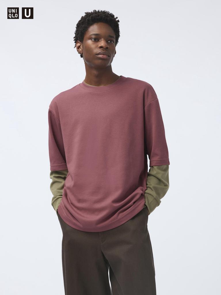 Uniqlo Airism CoTTon Oversized Crew Neck T