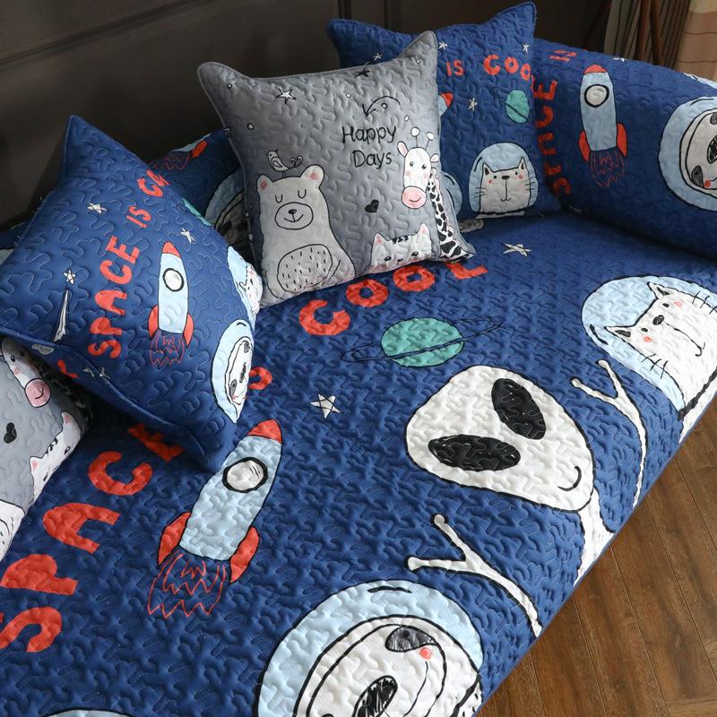 

Креативная хлопковая подушка для дивана с тематикой Alien Peace, противоскользящая ткань Four Seasons, чехол для дивана 70*70cm