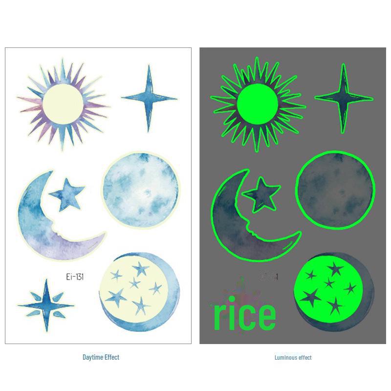 Fantasy Gradient Luminous Butterfly Tattoo Stickers