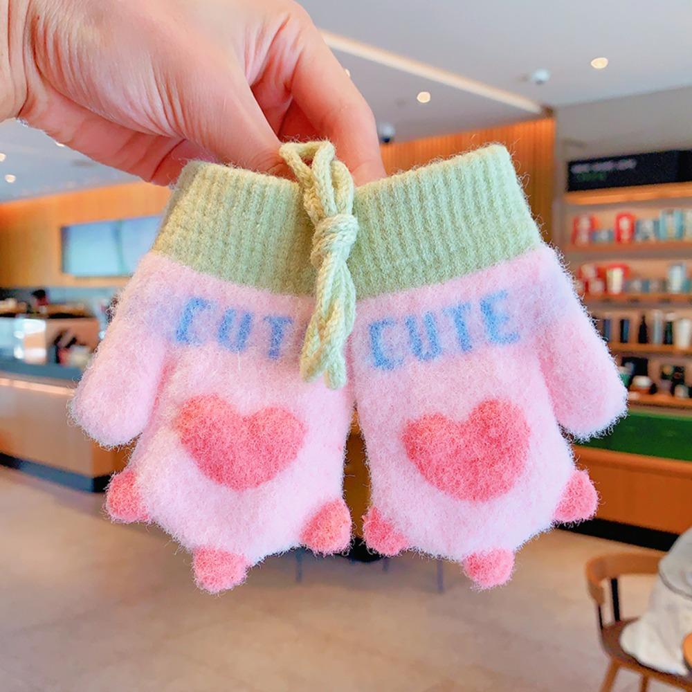 Soft Plush Warm Gloves Elastic Cuffs Full Finger Mittens High Quality Toddler Mittens
