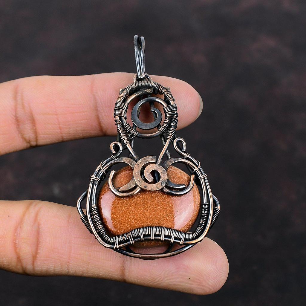 Sun Sitara Pendant Copper Wire Wrapped Pendant Handmade Jewelry Top Quality Gemstone Pendant Copper Jewelry Gift For Mom Sun Sitara Jewelry