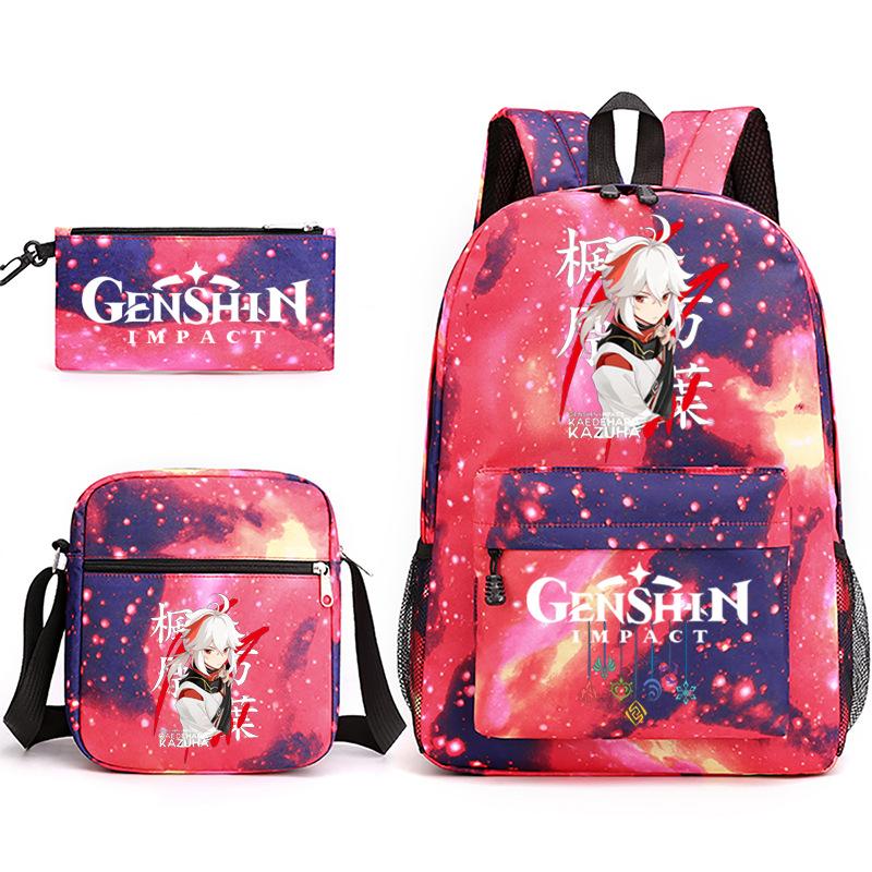 Yuanshen Backpack 3 Pieces/set Girls Boys Travel Shoulder Bag School Backpack