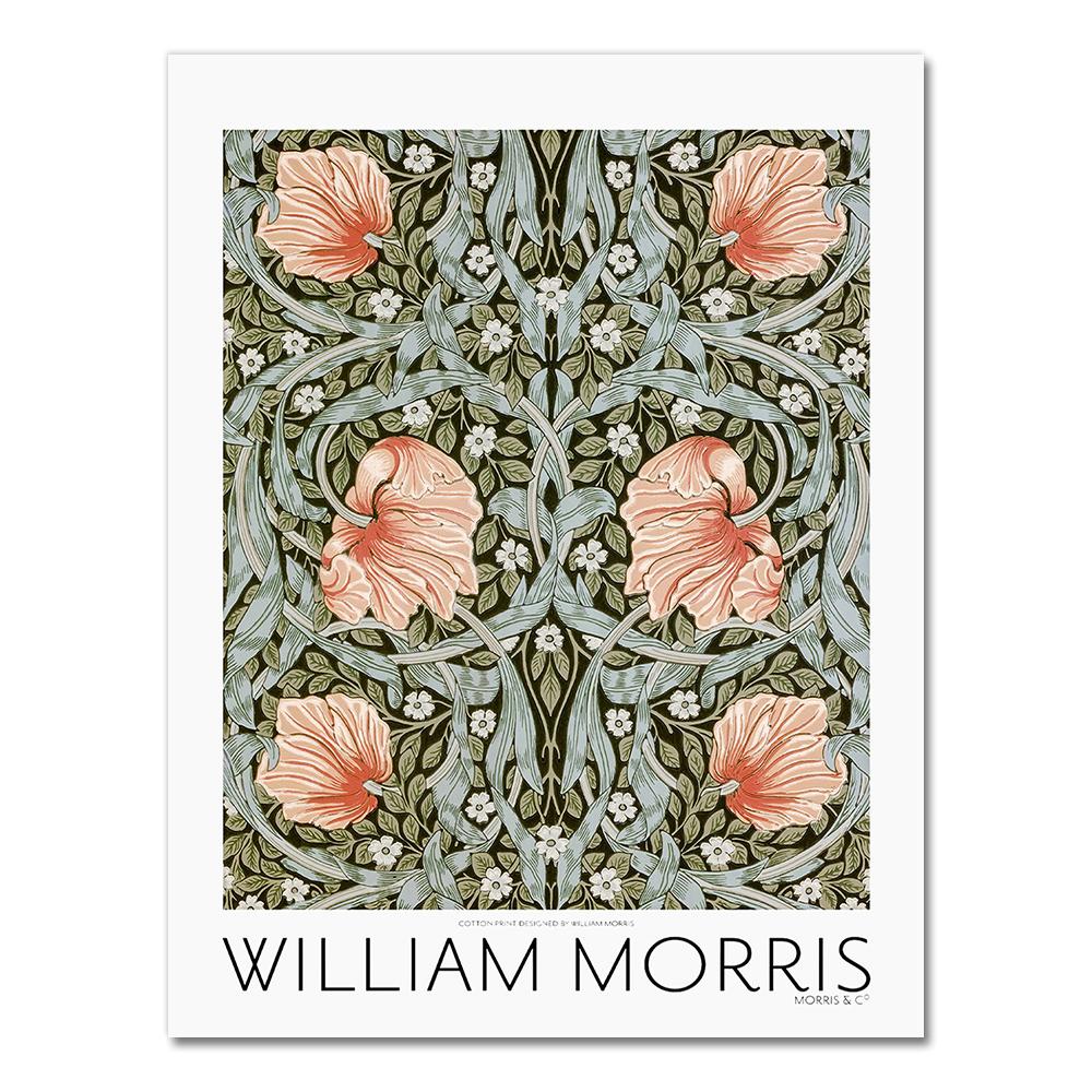 William Morris Canvas Print The Victoria and Albert Museum Exhibition Poster London Underground Art Nouveau Painting Wall
