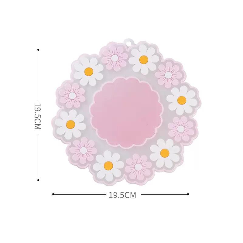 Gänseblümchen Floral Silikon Hitzebeständige Matte - Esstischunterlage, Verbrühschutz Topfuntersetzer, Schüsseluntersetzer, Untersetzer