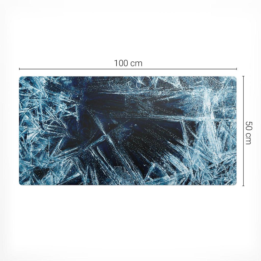 Decorative Laptop Desk Mat Ice Abstract Patterns 100x50 cm