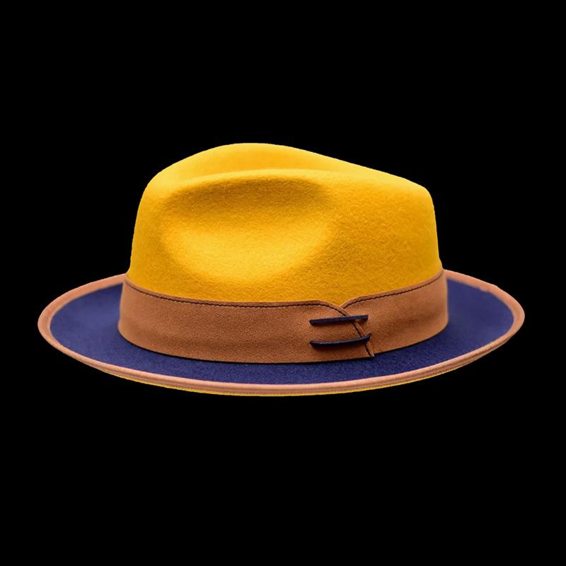 French Top Hat Color Matching Pure Wool Top Hat British Wool Hat Fedora