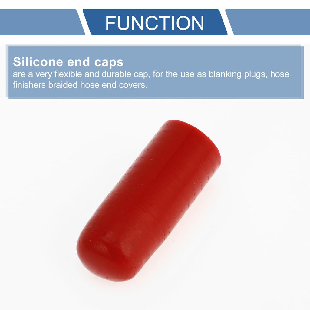 X AUTOHAUX Silikonowa zaślepka wtyk Hydraulika Obsługa Mecla Zaślepka Hydraulika Zaślepka Czerwona 50mm
