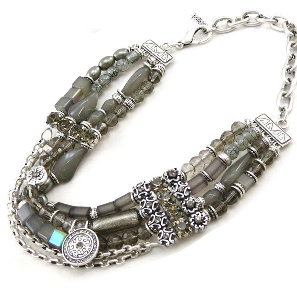 Les Trésors De Lily [E2489] - Ras de Cou Créateur 'Anastacia' Gris