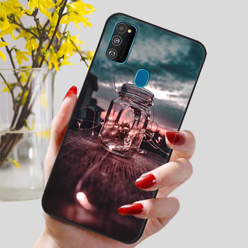 Funda para Samsung Galaxy M21 Funda Trasera de Silicona TPU Suave para Fundas de Teléfono Galaxy A21S M30S M31 M 21 M21S M31S Carcasas Negras Coques