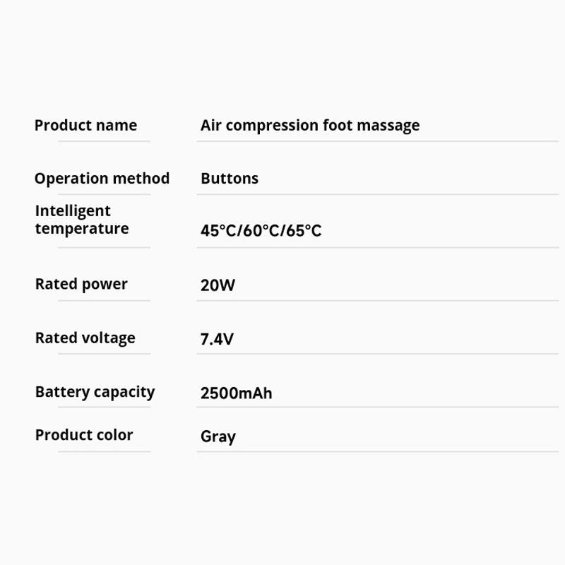Wireless Air Compression Foot Massage Hot Compress Calf Leg Massage Relaxes Leg Muscles and Relieves Pain