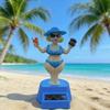 Solar Car Dashboard Decoration Cute Beach Girl Swing Ornament Couple Style Dancing Figure