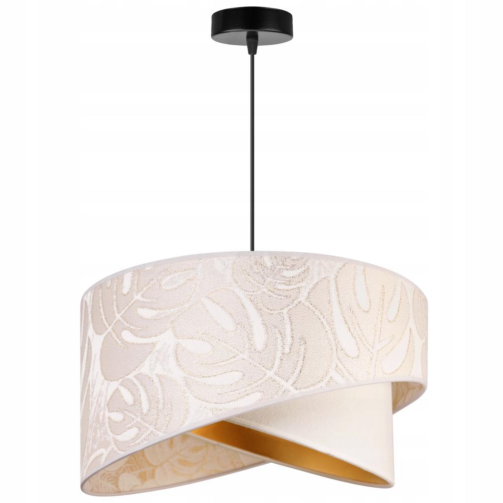 CEILING HANGING LAMP, SLANT LAMPSHADE, LEAVES, 45 Cm