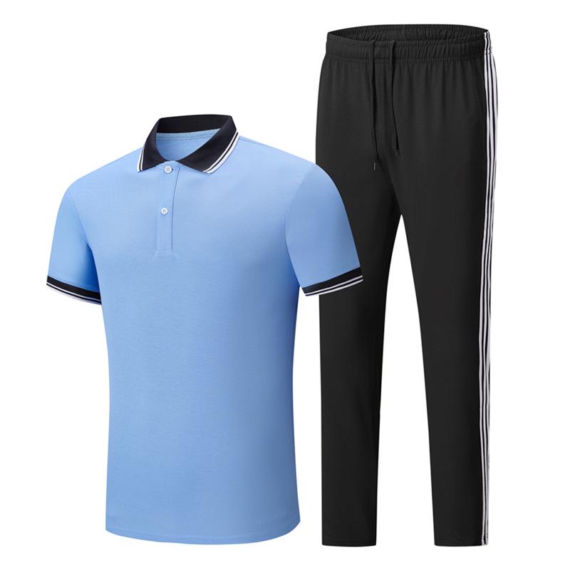 Summer Sports Quick-Dry Ice Silk Polo & Shorts Set for Men
