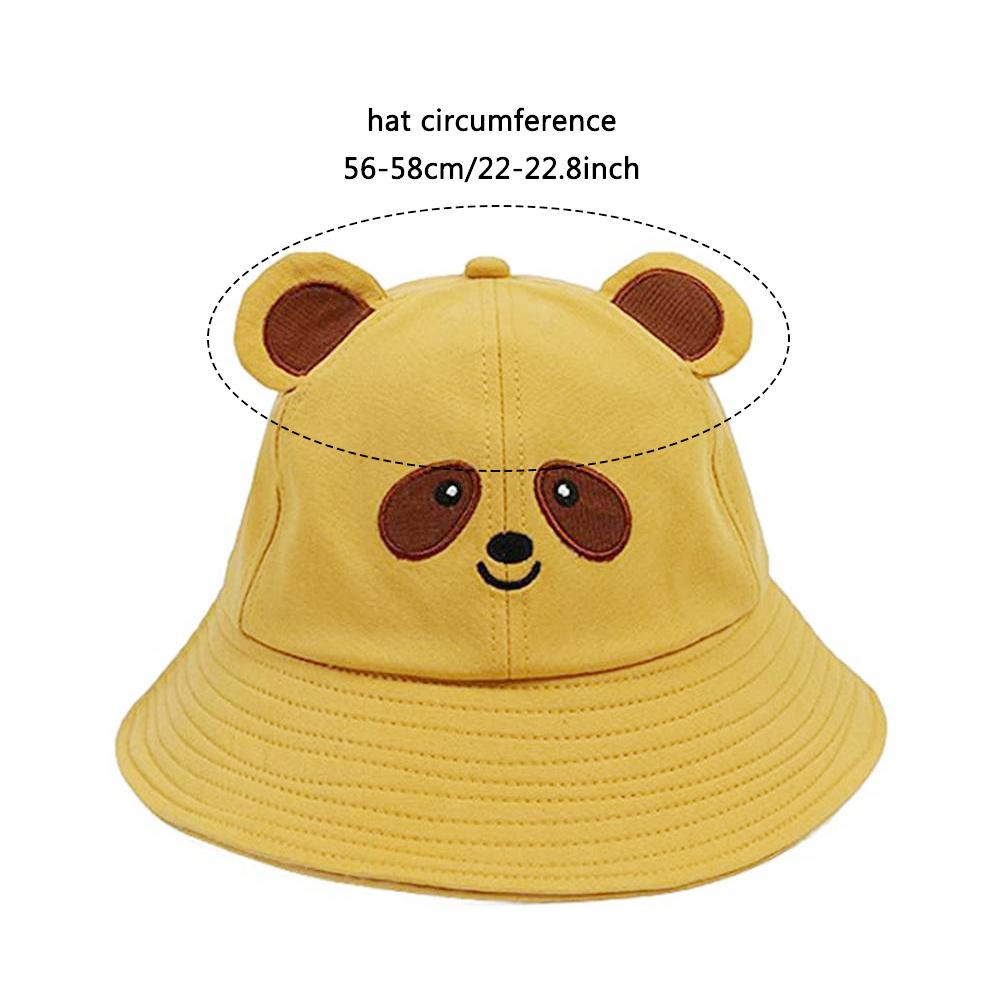 Cute Panda Bucket Hat Summer Bucket Sun Hat for Adults Children Wide Brim Fisherman Hat