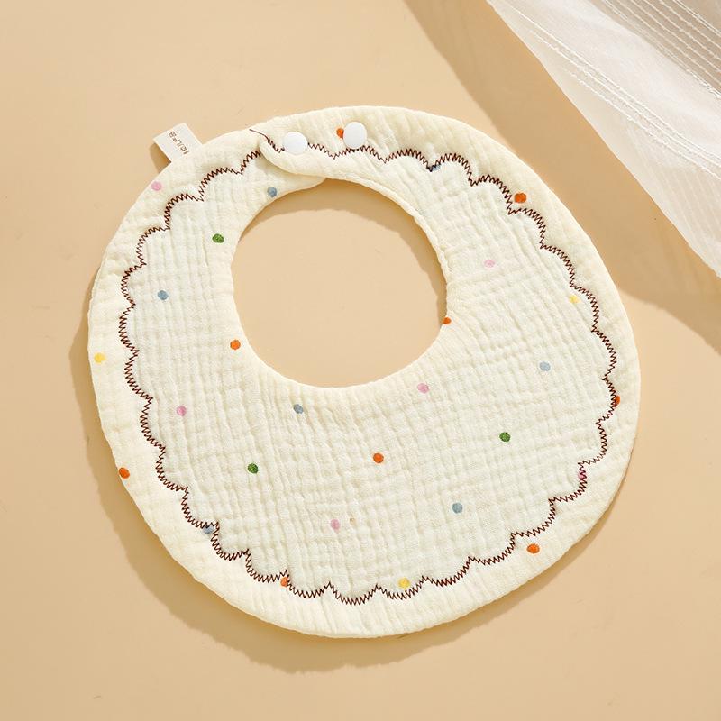 Six-Layer Cotton Petal Bib for Newborns, Boys & Girls - Thin, Soft & Absorbent
