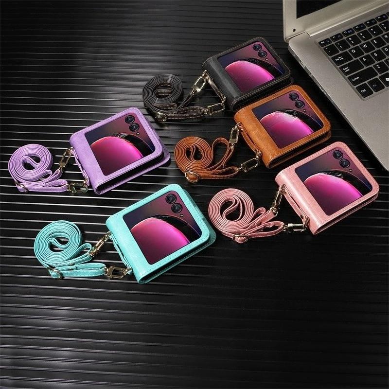 Phone Cases Motorola, Leather Cases with Integrated Lanyard & Card Slots