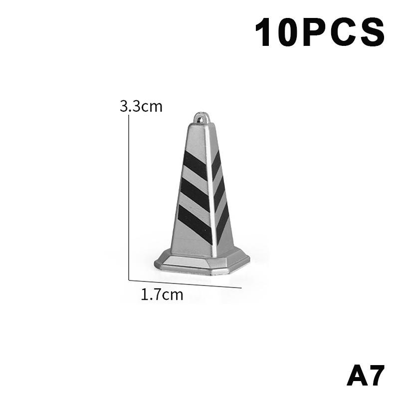 10Pcs Mini Traffic Cones Abs Plastic Road Cone Model For Scene Layout, Pretend Play And Photography Props