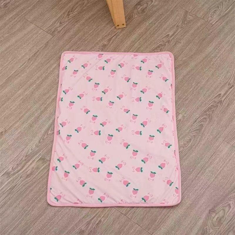 Pet Cooling Ice Silk Mat: Waterproof, Rattan Design for Cats & Dogs, All Seasons