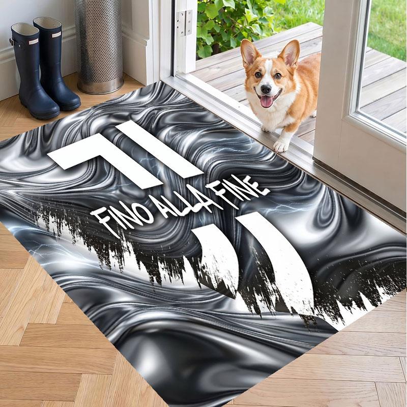 Soft Floor Carpet Juventus FC Pattern Area Rug Decorative Mat For Home Room Decoration
