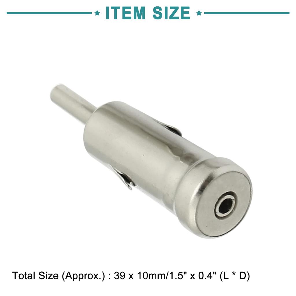 ACROPIX Car Male AM FM Radio Antenna Adapter Connector Silver Tone 2pcs