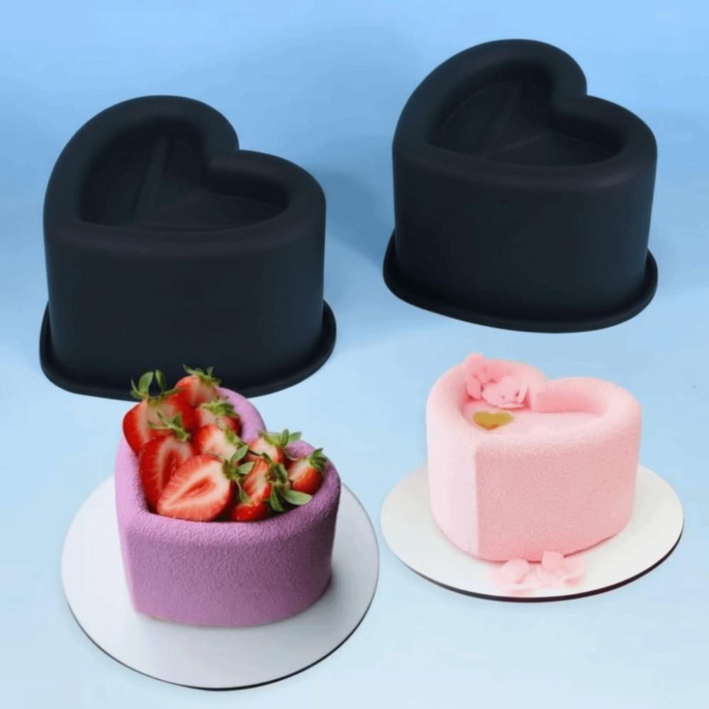 Heart Shaped Silicone Cake Mold Concave Design Dessert Mold Mousse Cake Mold  Chocolate Making