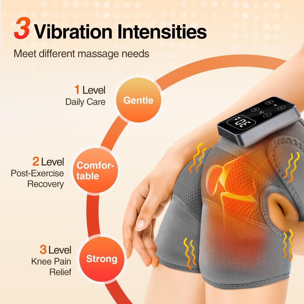 Electric Heating Knee Wrap with 5 Modes Muscle Relaxation Hot Compress Joint Protection Vibration Device for Leg Massage