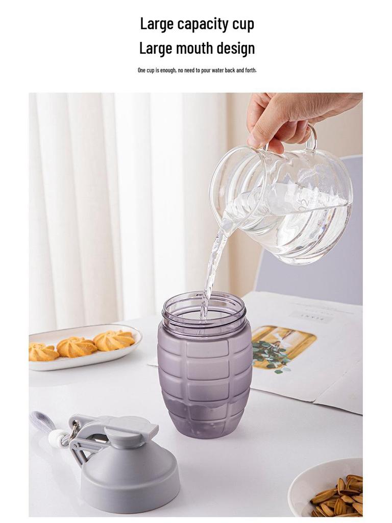 Summer Pineapple Sports Water Bottle – Large Capacity, Portable Student Kettle, Fitness Shaker, Smoothie Cup