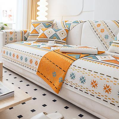 Poduszka na sofę uniwersalna na wszystkie pory roku, prosta nowoczesna tkanina szenilowa antypoślizgowa, pokrowiec na sofę w stylu boho, ręcznik na oparcie